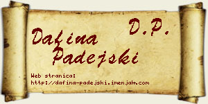 Dafina Padejski vizit kartica